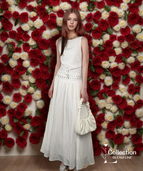 Eyelet Belt Dress